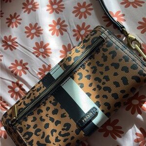 Fossil Brown and Black Wallet Sleek Design
